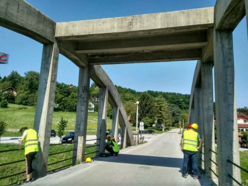 Bridge across Krapina River in Žeinci