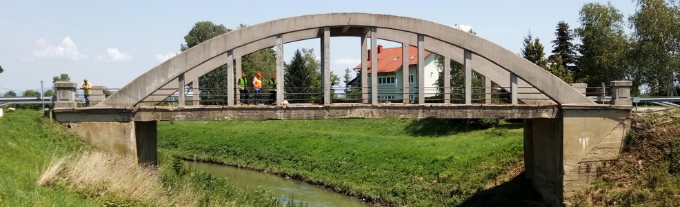 Bridge across Krapina River in Žeinci