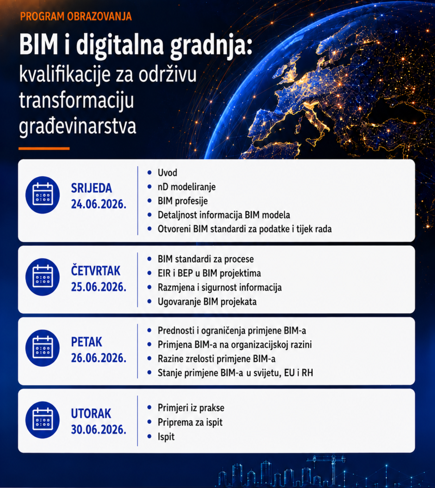 BIM i digitalna gradnja: kvalifikacije za održivu transformaciju građevinarstva